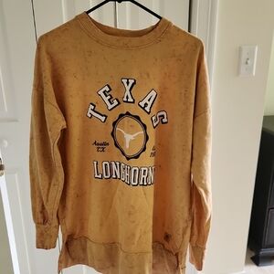 Pressbox Texas Longhorns Gold Sweatshirt